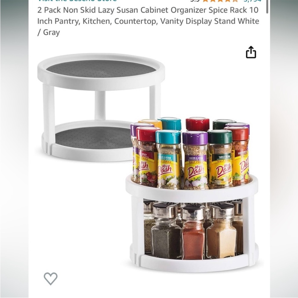 2 pack Lazy Susan’s Spice Rack